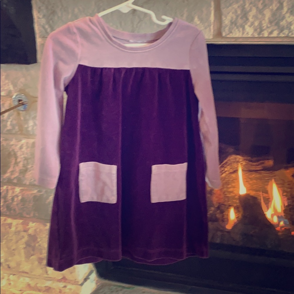 Girls purple velvet dress